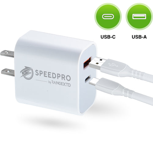 SpeedPro Fast Charger - GadgetCrate | USB A and USB CCompatible - works with any phone